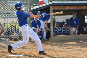Jarred Getchis, SWS, connects for a homerun during Wednesday's game against E-Town. (Robert R. Devonshire Jr. photo)